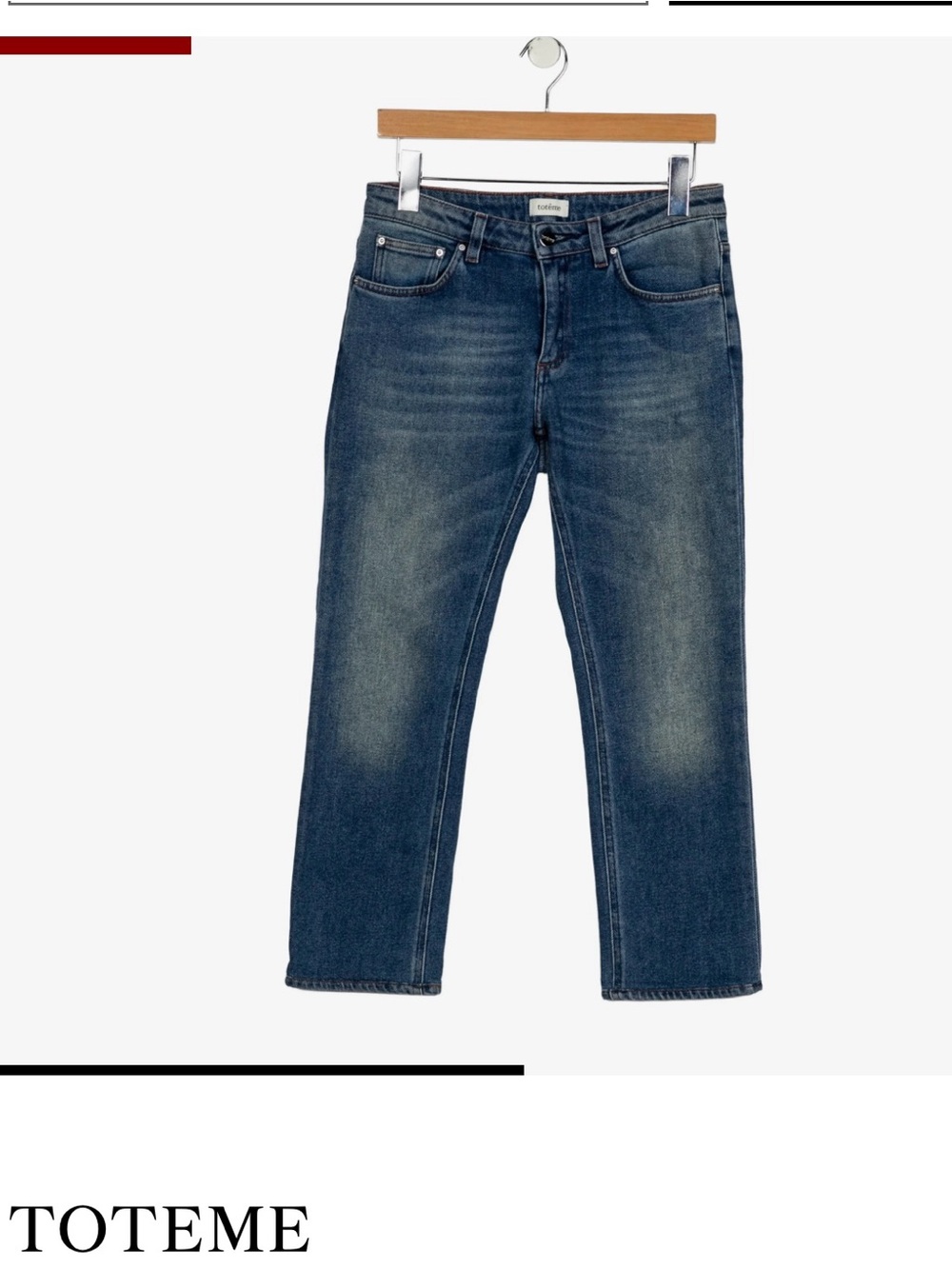 TOTEME Women Blue Straight-Leg Jeans